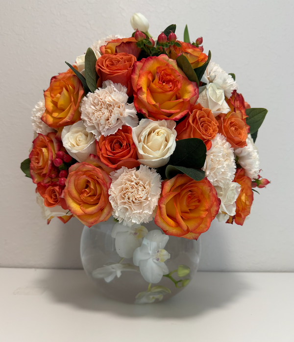 Classic Orchid Bowl - Orange